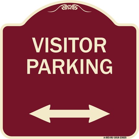 Signmission Reserved Parking Visitor Parking Heavy-Gauge Aluminum Architectural Sign, 18" x 18", BU-1818-23025 A-DES-BU-1818-23025